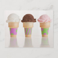 Tres helados conos