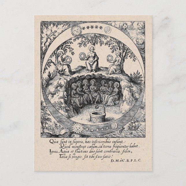 Postal Tres hermanas de la alquimia (Anverso)