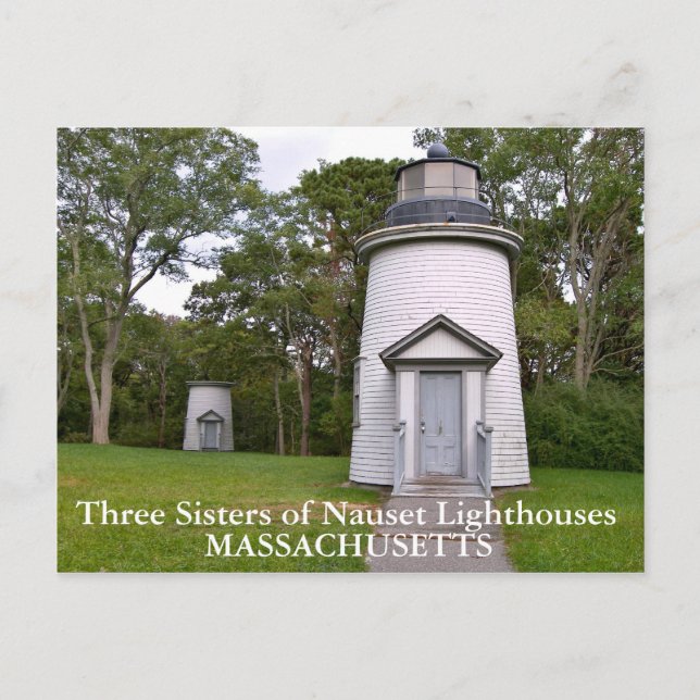 Postal Tres Hermanas de Nauset Lighthouses Postcard (Anverso)