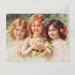 Postal Tres hermanas - Émile Vernon