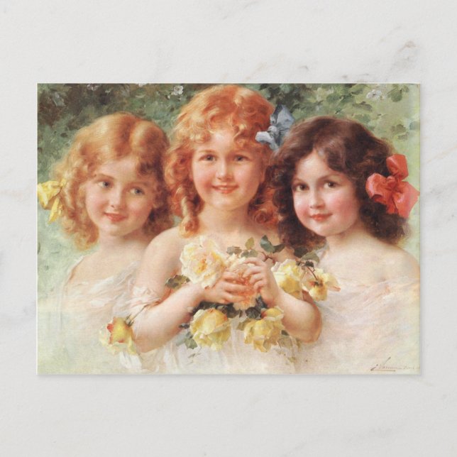 Postal Tres hermanas - Émile Vernon (Anverso)