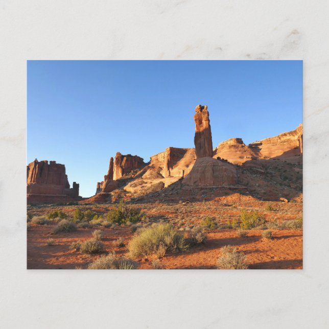 Postal Tres Hermanas en Arches National Park (Anverso)
