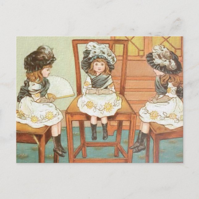 Postal "Tres hermanitas" (Anverso)