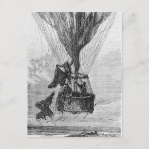 Postal Tres hombres en una Gondola