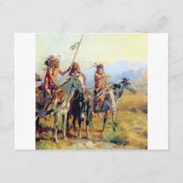 Postal tres indios montados