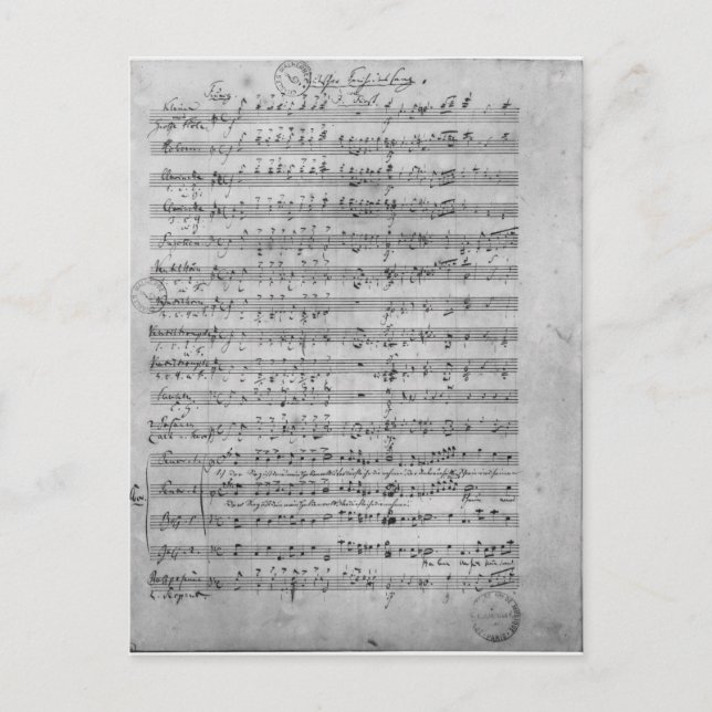 Postal Tres Lieder (Anverso)