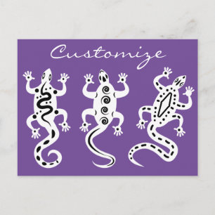 Postal Tres Lizards Thunder_Cove Estilo Suroeste