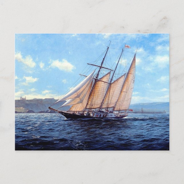 Postal Tres maestros contra el viento (Anverso)