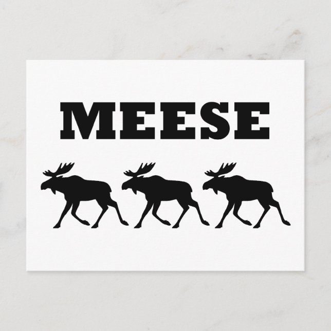 Postal Tres Meese divertido (Anverso)