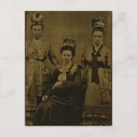 Tres mujeres de campo alrededor de 1870