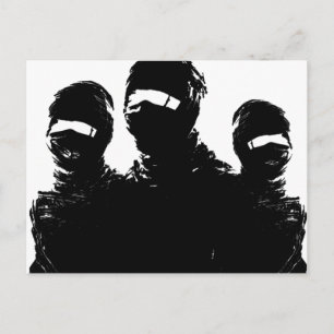 Postal Tres ninjas.