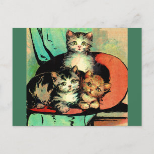 Postal tres pequeños gatitos