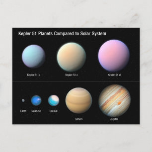 Postal Tres planetas gigantes orbitando Kepler 51