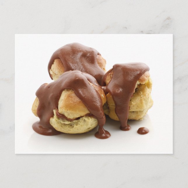 Postal tres profiteroles (Anverso)