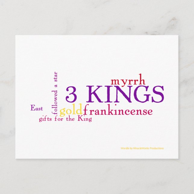 Postal Tres Reyes (Anverso)