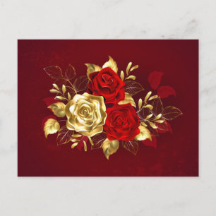 Postal Tres Rosas de Joyería