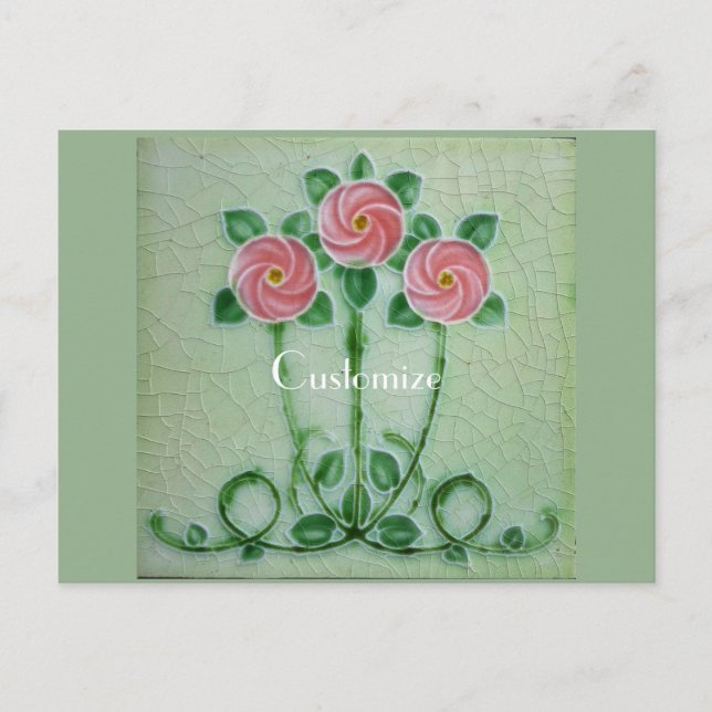 Postal Tres rosas rosadas Thunder_Cove (Anverso)