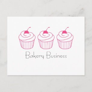 Postal Tres simples pastelitos rosados personalizable pos