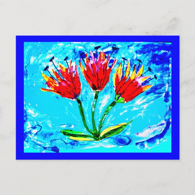 Postal Tres tulipanes (Anverso)