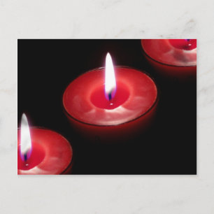 Postal Tres Velas Rojas