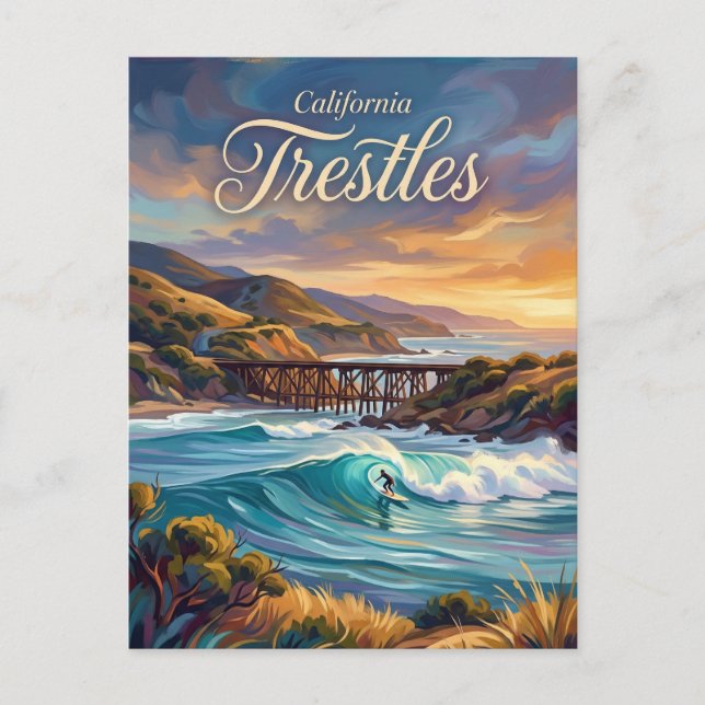 Postal Trestles California (Anverso)