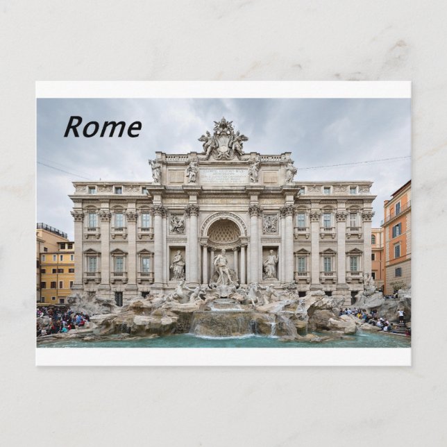 Postal Trevi-Fuente, - Roma, - Angie.JPG (Anverso)