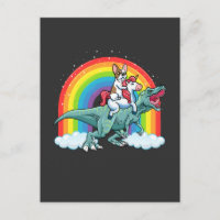 Trex Dinosaur Bulldog Francés Unicornio Arcoíris