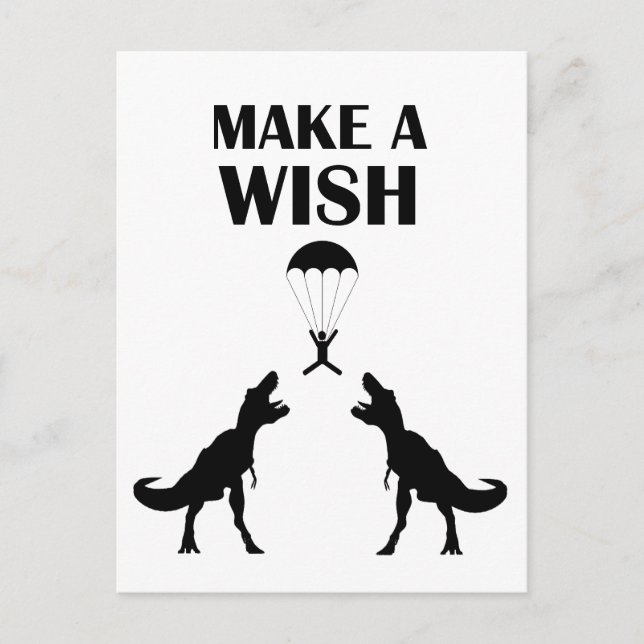 Postal TRex Make a Wish (Anverso)