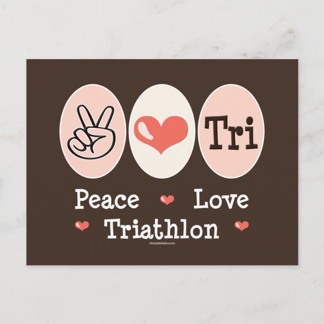 Postal Tri Love Peace (Anverso)