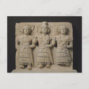 Postal Tríada de dioses del Palmyrene, de la región de Pa