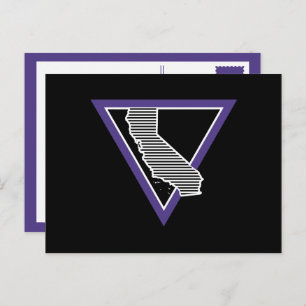 Postal triángulo de mcm de california rayada