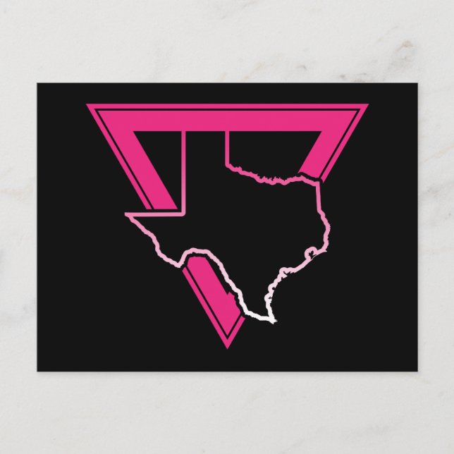 Postal triángulo rosa texas (Anverso)