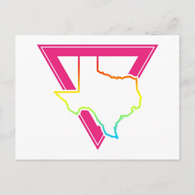 Postal triángulo rosa texas (Anverso)