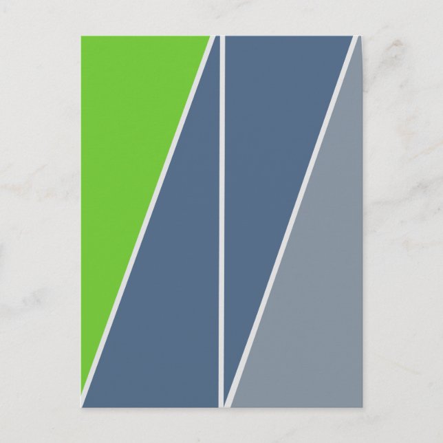 Postal Triángulos Resumen Diseño Geométrico (Anverso)
