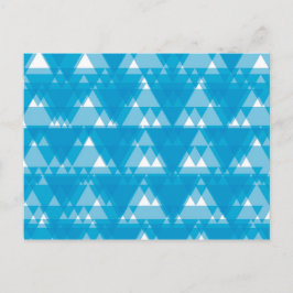 Postal Triángulos superpuestos azules, frescos, modernos