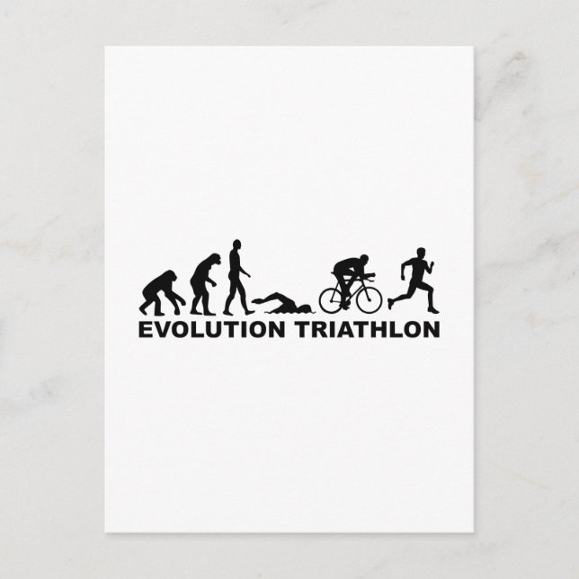 Postal Triatlón de evolución (Anverso)