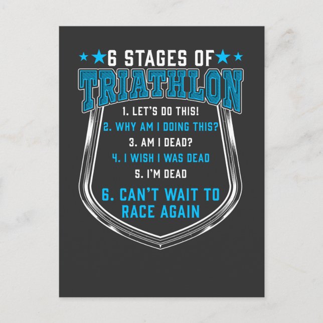 Postal Triatlón Estadio Triatleta Runner Swimmer Biker (Anverso)