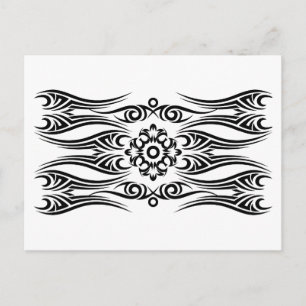 Postal Tribal del tatuaje negro 1