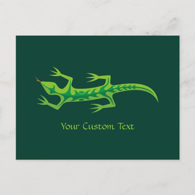 Postal Tribal Lizard Green (Anverso)