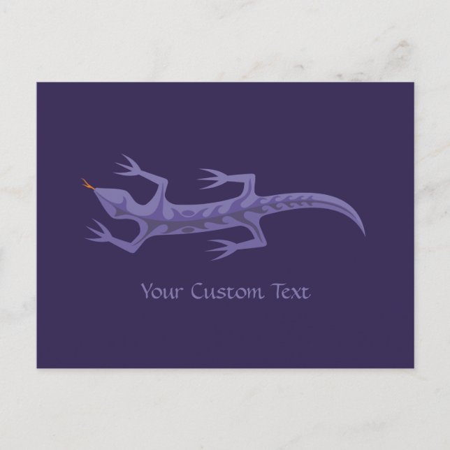 Postal Tribal Lizard Mauve (Anverso)