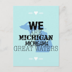 Postal Tribal Michigan Michigama Grandes Aguas del Norte