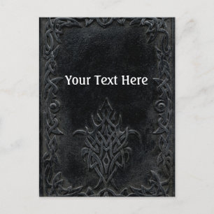 Postal Tribal negra caída