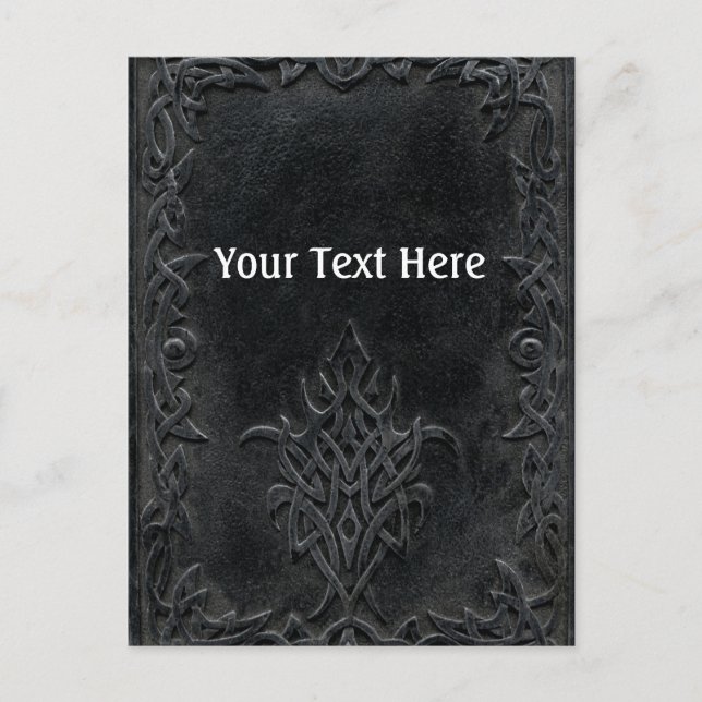 Postal Tribal negra caída (Anverso)