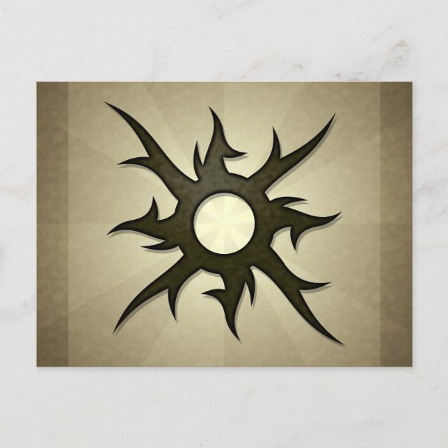 Postal tribal solar lanza postal (Anverso)