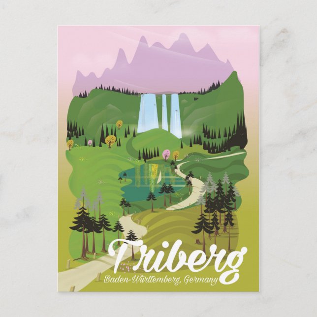 Postal Triberg, Baden-Württemberg, Alemania (Anverso)