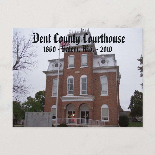 Postal Tribunal del Condado de Dent, 1860 - Salem, Mo. .. (Anverso)