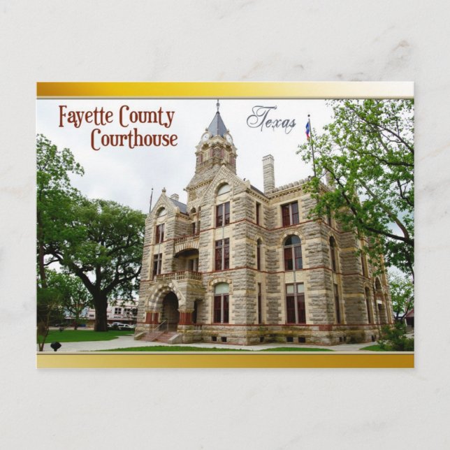 Postal Tribunal del Condado de Fayette, La Grange, Texas (Anverso)