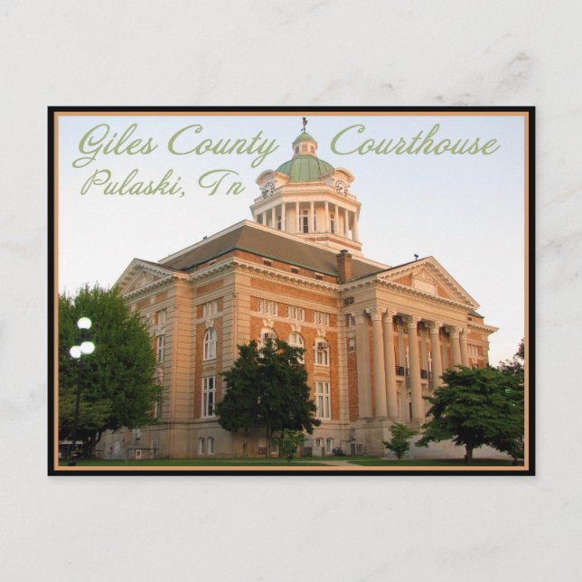 Postal Tribunal del Condado de Giles - Pulaski, TN (Anverso)