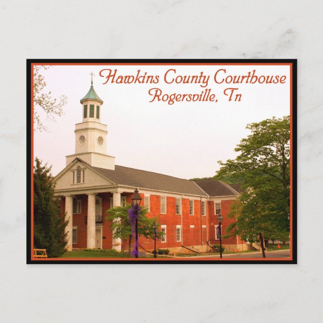 Postal Tribunal del condado de Hawkins - Rogersville, TN (Anverso)