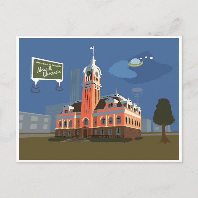 Postal Tribunal del Condado de Merrill, Wisconsin (Anverso)